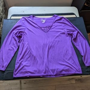 JMS 3/4 sleeve purple shirt